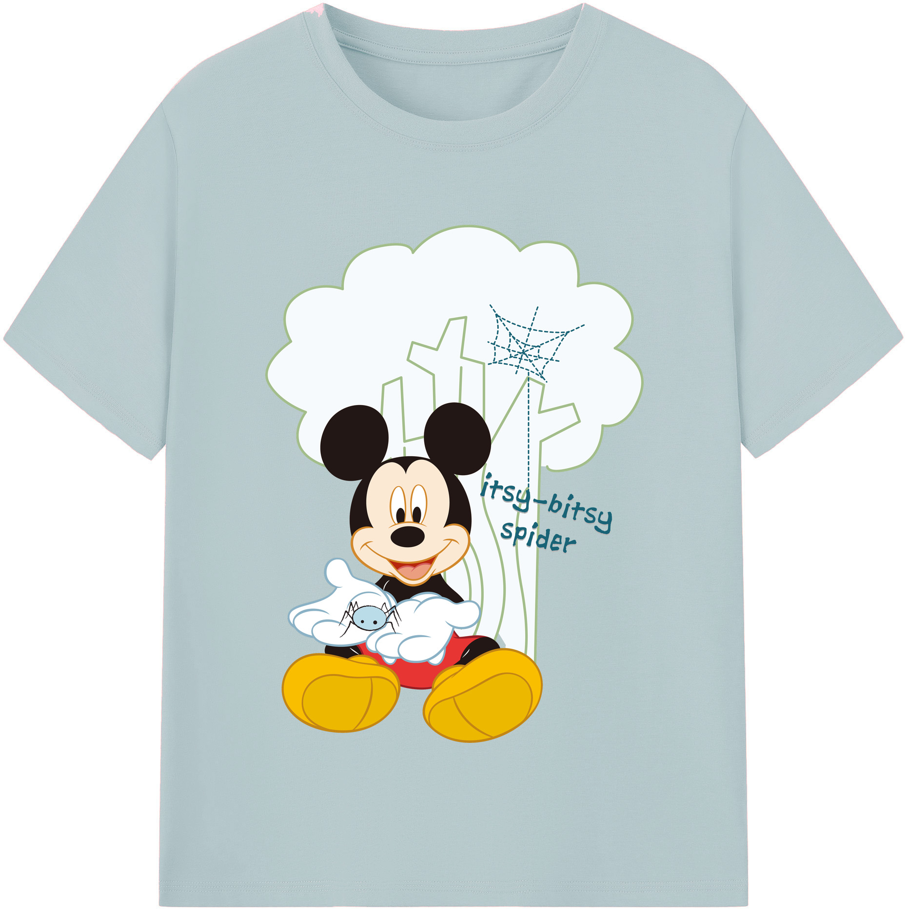 （画像用） ミッキーマウス Mickey Mouse 綿100％半袖Tシャツ（フロントプリント）